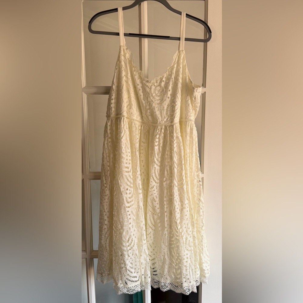 torrid Cream Lace Tank Dress